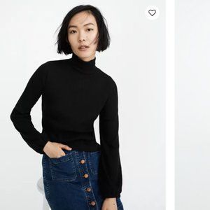 Madewell Bubble-Sleeve Swing Turtleneck
